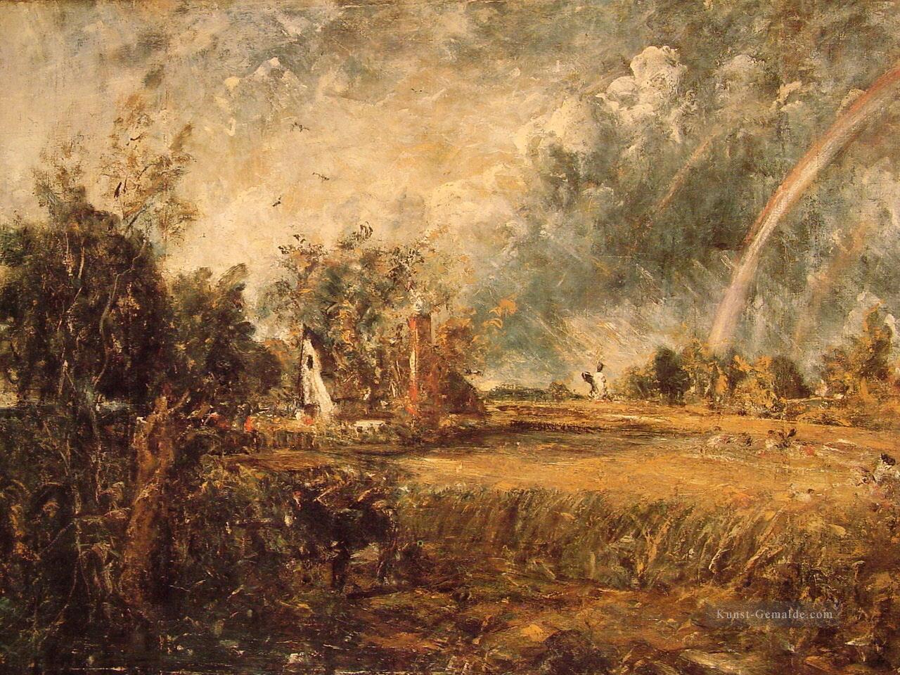 Cottage Regenbogen Mühle Romantische Landschaft John Constable Ölgemälde